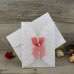 Invitation Card Glitter Clear Plastic Cover Wedding Card with Silk Bow